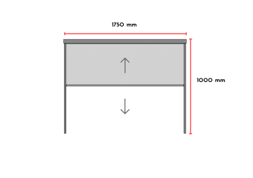 1750mm*1000mm ZİP PERDE