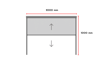 2000mm*1000mm ZİP PERDE