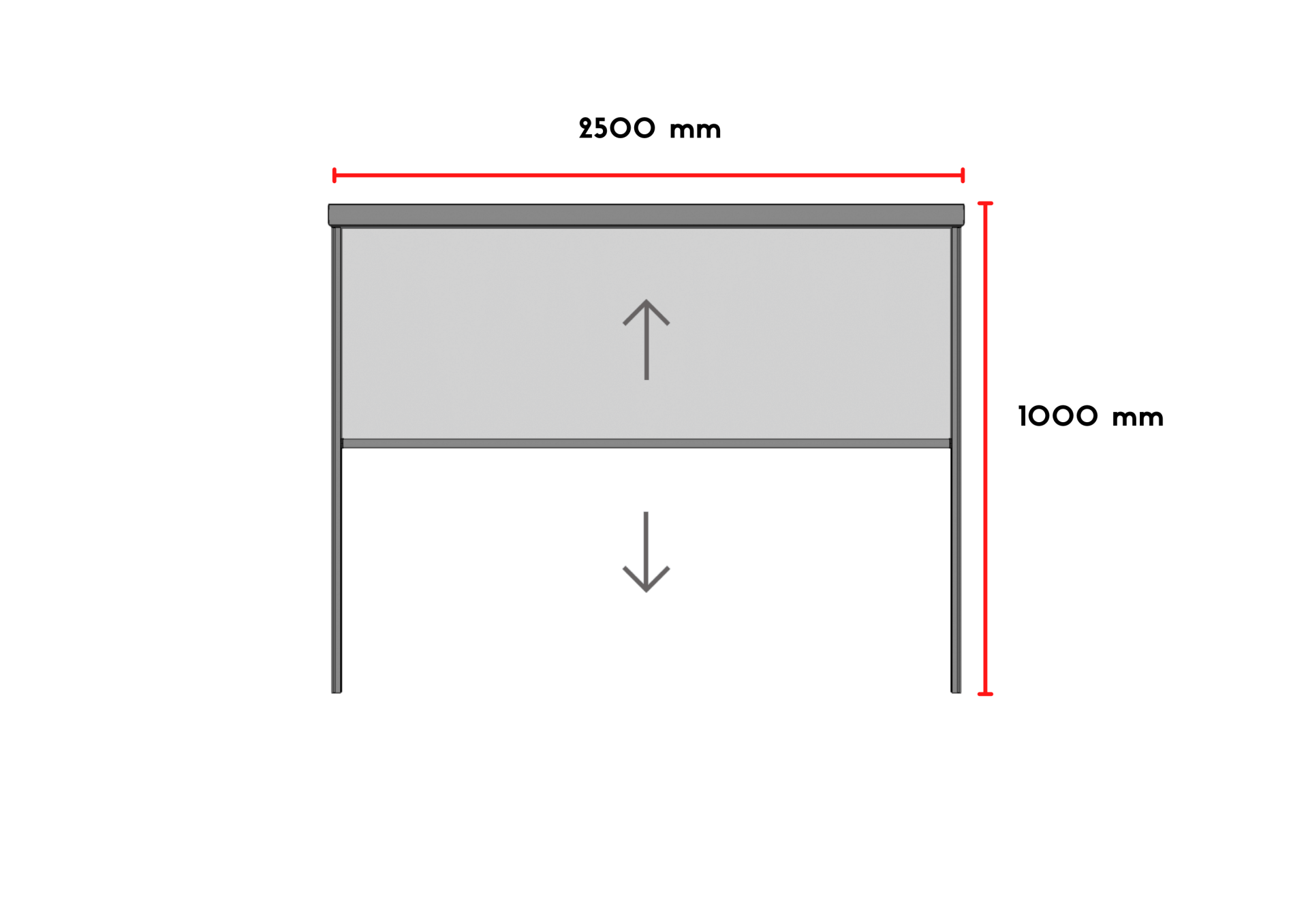 2500mm*1000mm ZİP PERDE